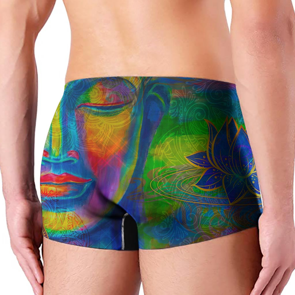 Colorful Buddha Print Men's Boxer Briefs