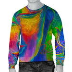 Colorful Buddha Print Men's Crewneck Sweatshirt GearFrost