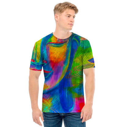 Colorful Buddha Print Men's T-Shirt