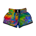 Colorful Buddha Print Muay Thai Boxing Shorts