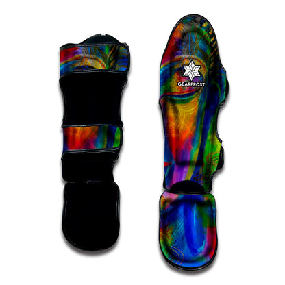Colorful Buddha Print Muay Thai Shin Guard