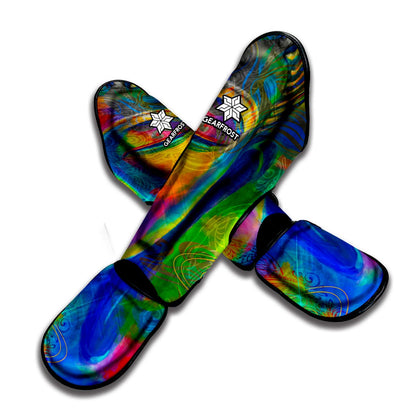 Colorful Buddha Print Muay Thai Shin Guard