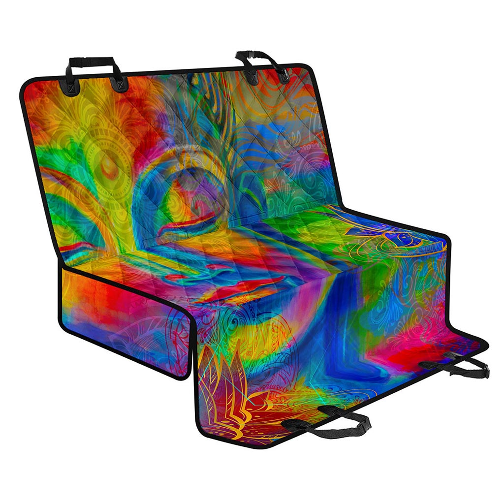 Colorful Buddha Print Pet Car Back Seat Cover