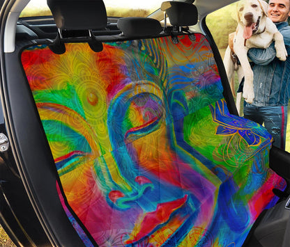 Colorful Buddha Print Pet Car Back Seat Cover