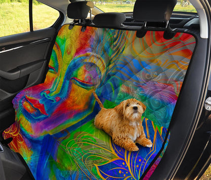 Colorful Buddha Print Pet Car Back Seat Cover
