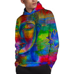 Colorful Buddha Print Pullover Hoodie