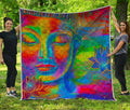 Colorful Buddha Print Quilt