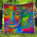 Colorful Buddha Print Quilt