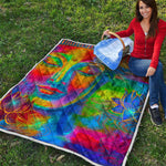 Colorful Buddha Print Quilt