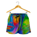 Colorful Buddha Print Women's Shorts