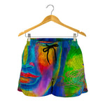 Colorful Buddha Print Women's Shorts
