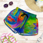 Colorful Buddha Print Women's Shorts