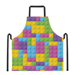 Colorful Building Blocks Pattern Print Apron