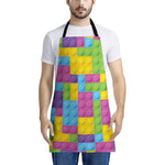Colorful Building Blocks Pattern Print Apron