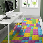 Colorful Building Blocks Pattern Print Area Rug