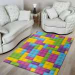 Colorful Building Blocks Pattern Print Area Rug