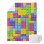 Colorful Building Blocks Pattern Print Blanket