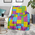 Colorful Building Blocks Pattern Print Blanket