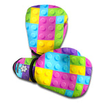 Colorful Building Blocks Pattern Print Boxing Gloves