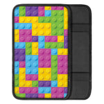 Colorful Building Blocks Pattern Print Car Center Console Cover