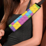 Colorful Building Blocks Pattern Print Car Seat Belt Covers