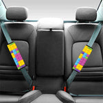 Colorful Building Blocks Pattern Print Car Seat Belt Covers