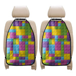 Colorful Building Blocks Pattern Print Car Seat Organizers