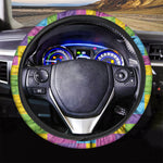 Colorful Building Blocks Pattern Print Car Steering Wheel Cover