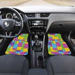 Colorful Building Blocks Pattern Print Front Car Floor Mats