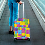 Colorful Building Blocks Pattern Print Luggage Cover