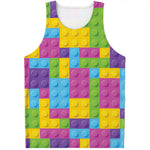 Colorful Building Blocks Pattern Print Men's Tank Top