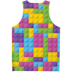 Colorful Building Blocks Pattern Print Men's Tank Top