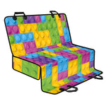 Colorful Building Blocks Pattern Print Pet Car Back Seat Cover