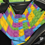 Colorful Building Blocks Pattern Print Pet Car Back Seat Cover