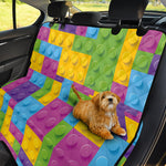 Colorful Building Blocks Pattern Print Pet Car Back Seat Cover