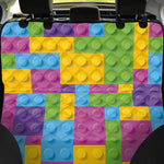 Colorful Building Blocks Pattern Print Pet Car Back Seat Cover