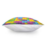 Colorful Building Blocks Pattern Print Pillow Cover