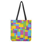 Colorful Building Blocks Pattern Print Tote Bag