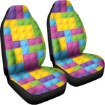 Colorful Building Blocks Pattern Print Universal Fit Car Seat Covers