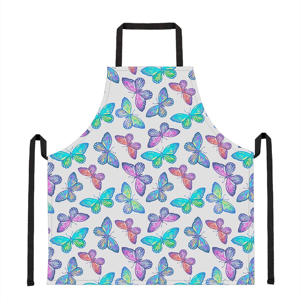 Colorful Butterfly Pattern Print Apron
