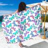 Colorful Butterfly Pattern Print Beach Sarong Wrap