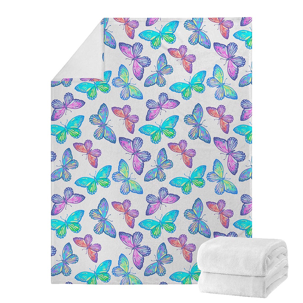 Colorful Butterfly Pattern Print Blanket