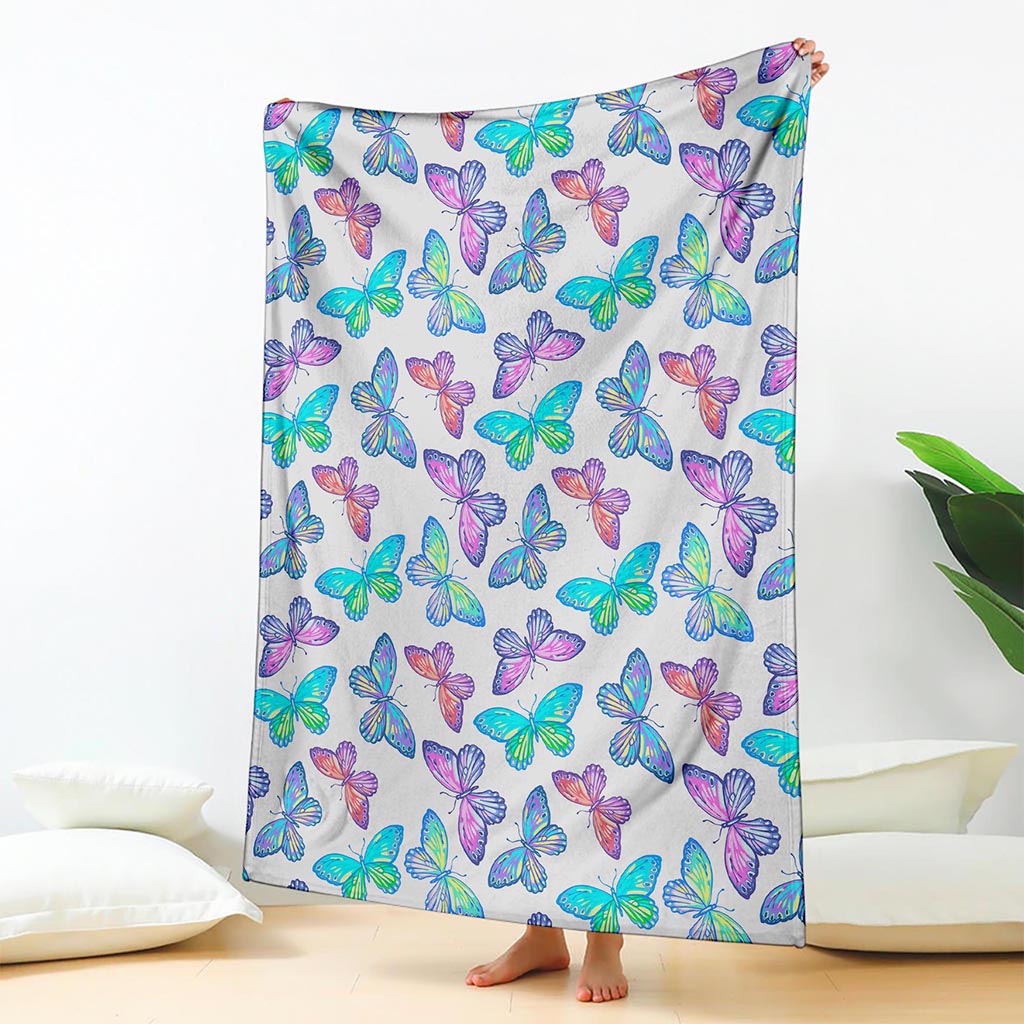 Colorful Butterfly Pattern Print Blanket