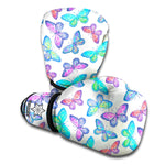 Colorful Butterfly Pattern Print Boxing Gloves