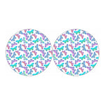 Colorful Butterfly Pattern Print Car Coasters