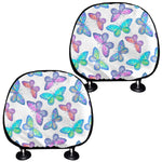 Colorful Butterfly Pattern Print Car Headrest Covers