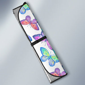 Colorful Butterfly Pattern Print Car Sun Shade GearFrost