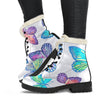 Colorful Butterfly Pattern Print Comfy Boots GearFrost