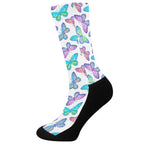 Colorful Butterfly Pattern Print Crew Socks