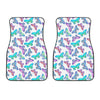 Colorful Butterfly Pattern Print Front Car Floor Mats